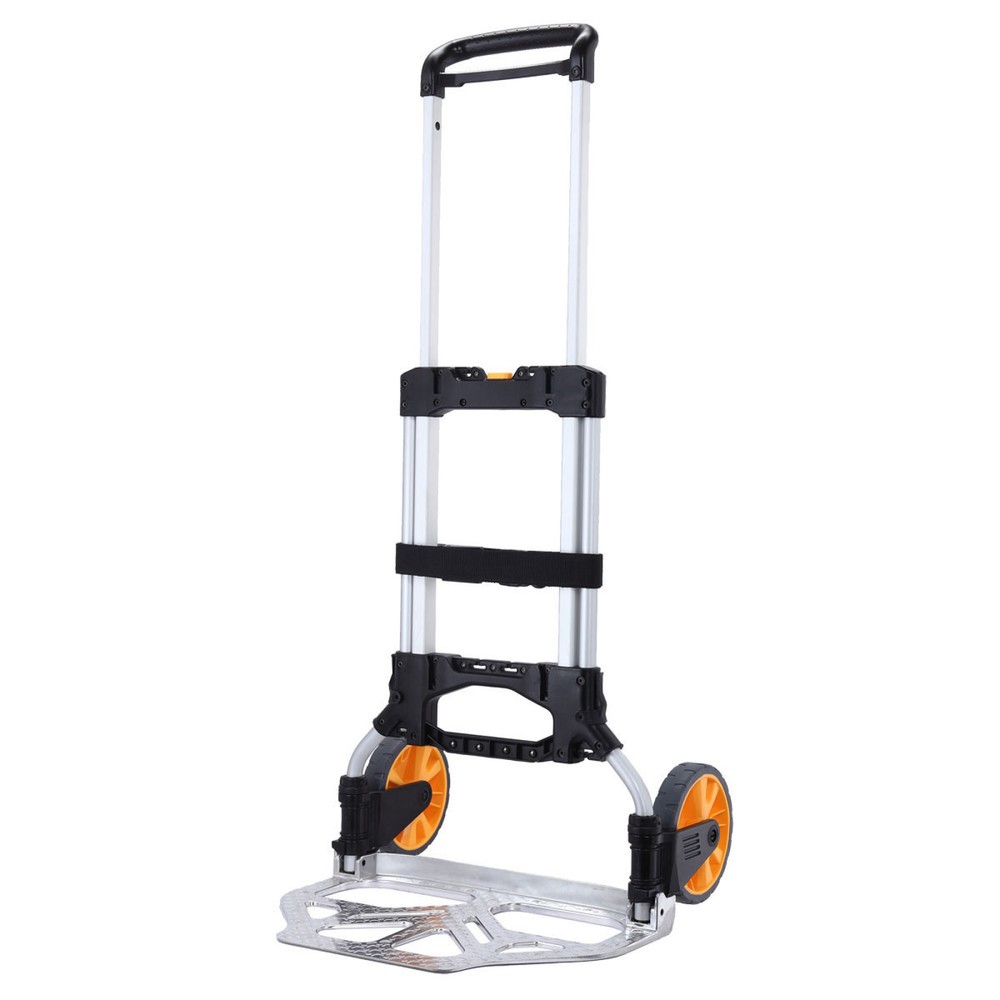 Produktabbildung: Matador klappbare Aluminium-Sackkarre PLUS - inkl. Spanngurt, Rundfassadapter & Werkzeugkastenadapter