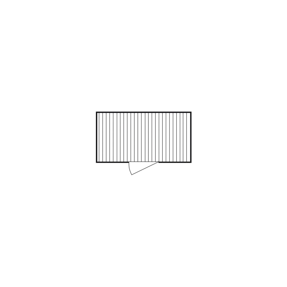 Productafbeelding nr. 2: FLADAFI® materiaalcontainer, isoleert, 8 m², met houten vloer, hxbxd 2.405 x 4.050 x 2.170 mm, enkele draaideur, gecentreerd in de brede zijde