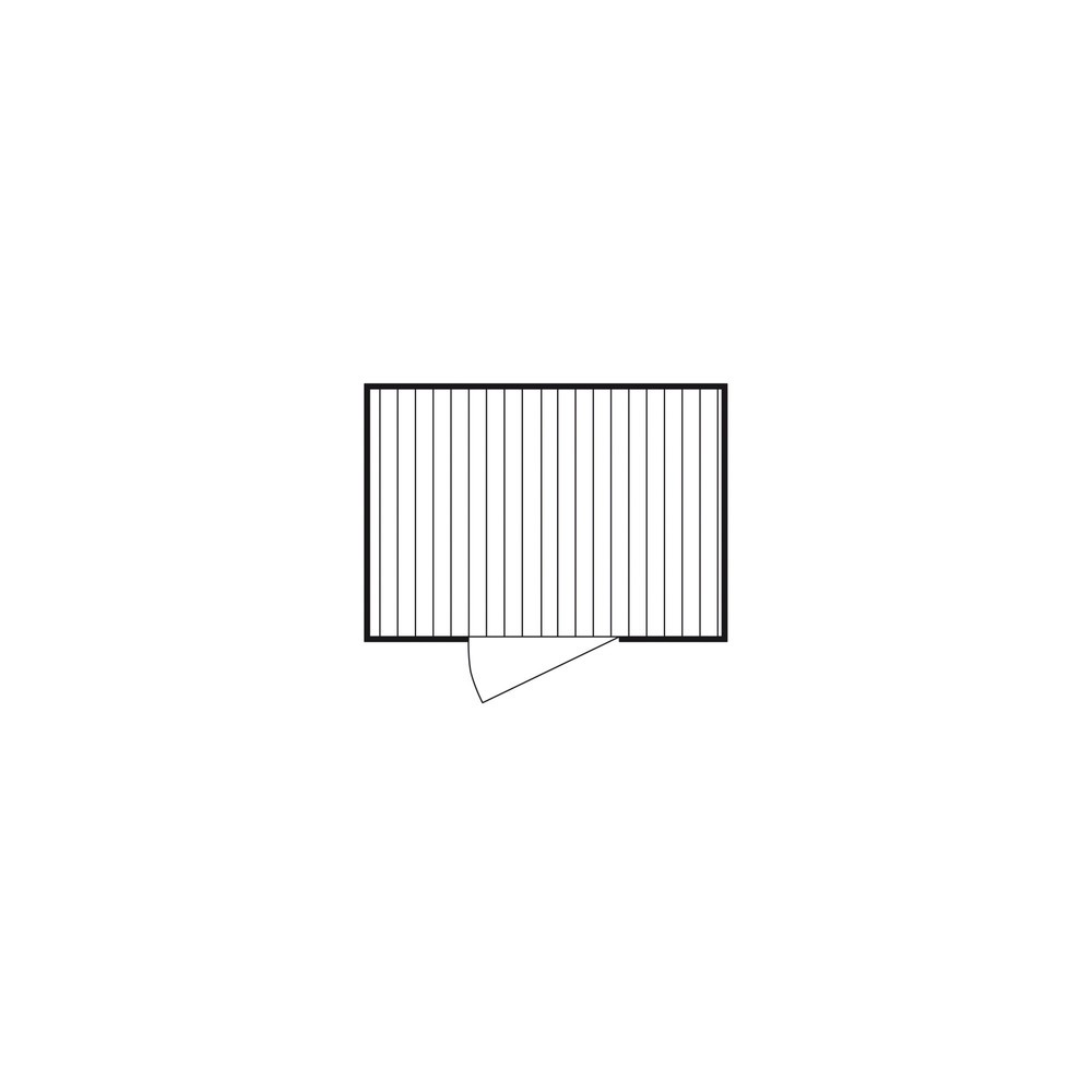 Productafbeelding nr. 2: FLADAFI® materiaalcontainer, verzinkt, gemonteerd, XL 6 m², met houten vloer, hxbxd 2.532 x 3.020 x 2.170 mm, dubbele draaideur (asymmetrische verdeling), gecentreerd in de voorzijde