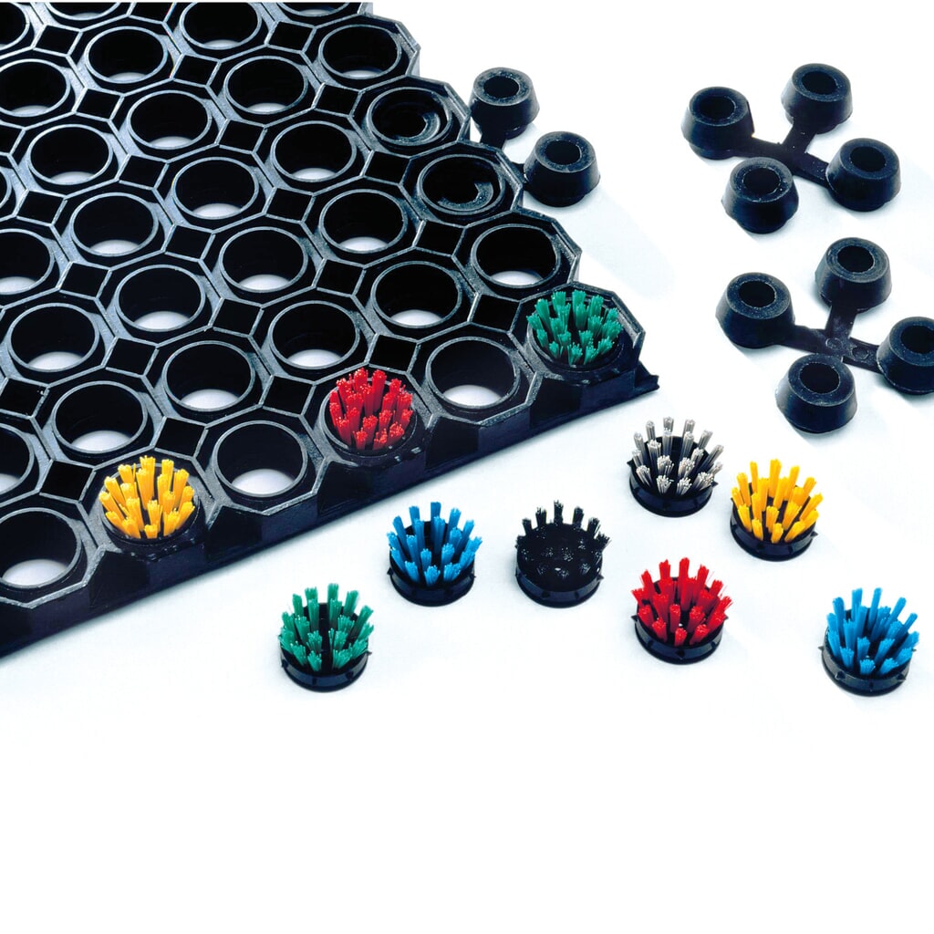 Mattenverbinder für NoTrax Schmutzfangmatte mit Wabenprofil, 10 Stk/VE, schwarz Produktabbildung: Mattenverbinder für NoTrax Schmutzfangmatte mit Wabenprofil, 10 Stk/VE, schwarz