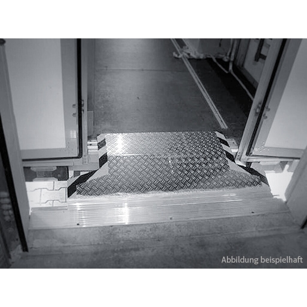Produktabbildung: MAUDERER® Stationäre Verladebrücke, zum Be- und Entladen von Transportern und Klein-LKW, TK 300 kg, BxL 1.500 x 690mm