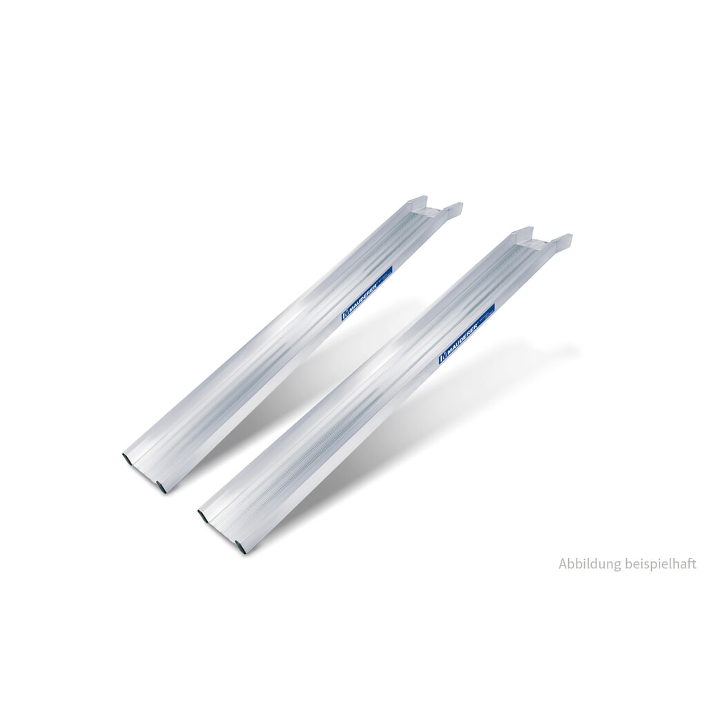 MAUDERER® Verladeschienen SuperLeicht A, mit beidseitigem Rand, für mittelschwere Ladegüter, Tragkraft/Paar 1.000 kg, LxB 1.000 x 250 mm Produktabbildung: MAUDERER® Verladeschienen SuperLeicht A, mit beidseitigem Rand, für mittelschwere Ladegüter, Tragkraft/Paar 1.000 kg, LxB 1.000 x 250 mm