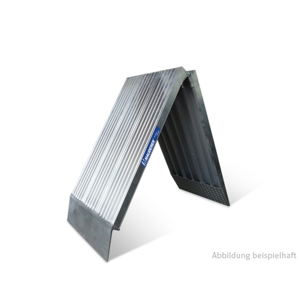 Produktabbildung: MAUDERER® klappbare Auffahrrampe SuperLeicht-Steg SLK, robust und kompakt, für leichtere Ladegüter, Tragkraft 800 kg, LxB 1.500 x 500 mm