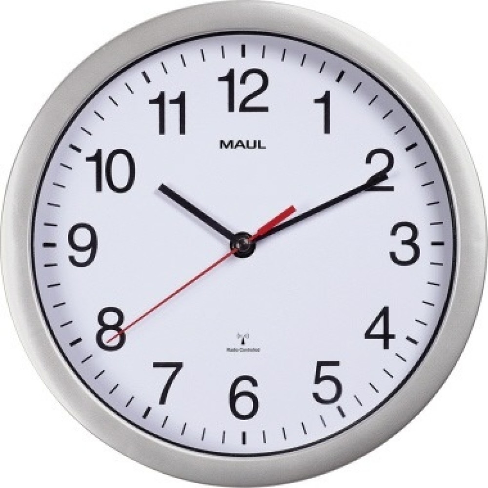 Produktabbildung Nr. 1: MAUL Funkuhr MAULrun 25RC 9052595 Kunststoff Ø25mm si