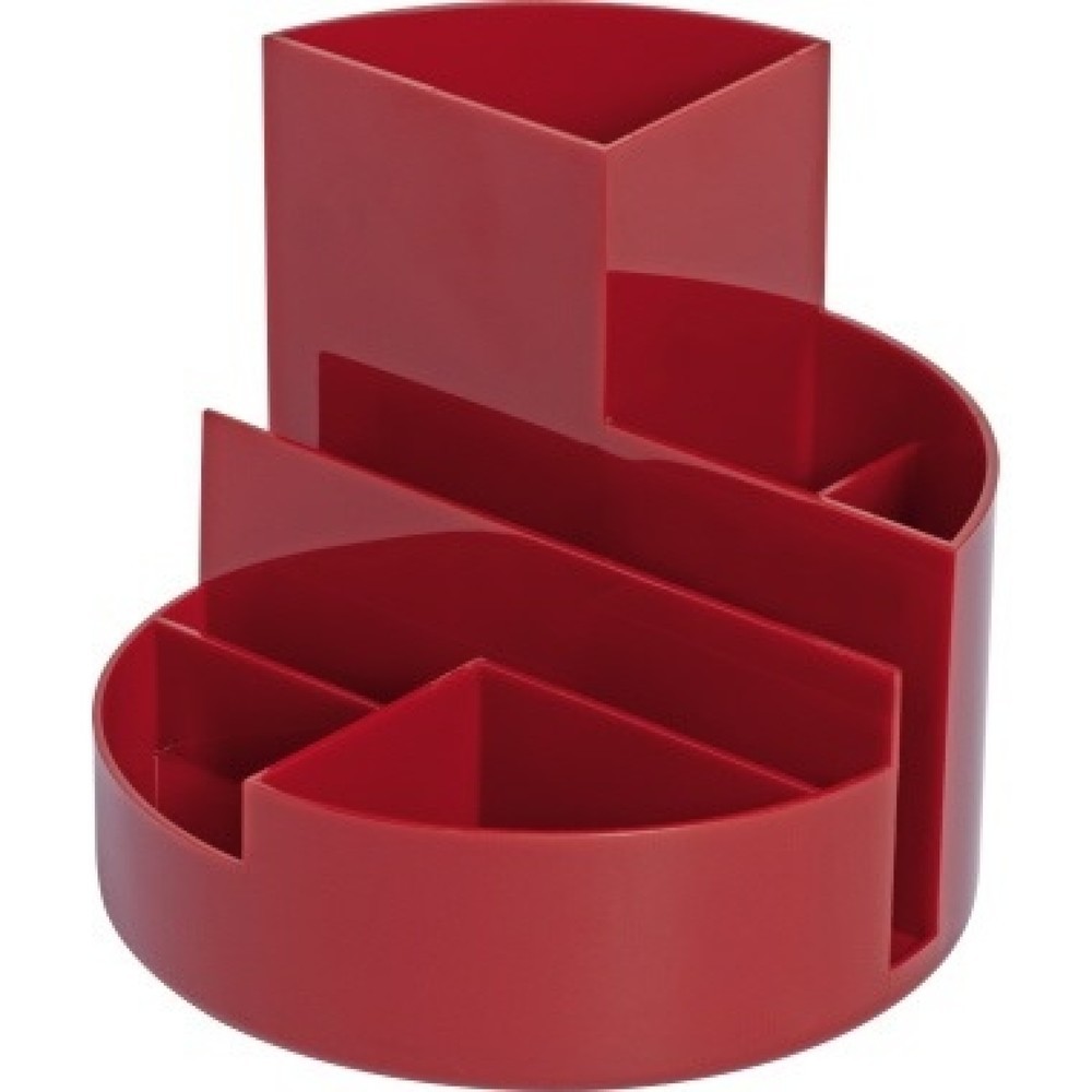 Produktabbildung Nr. 1: MAUL Stifteköcher 4117625 rund 6Fächer Kunststoff rot
