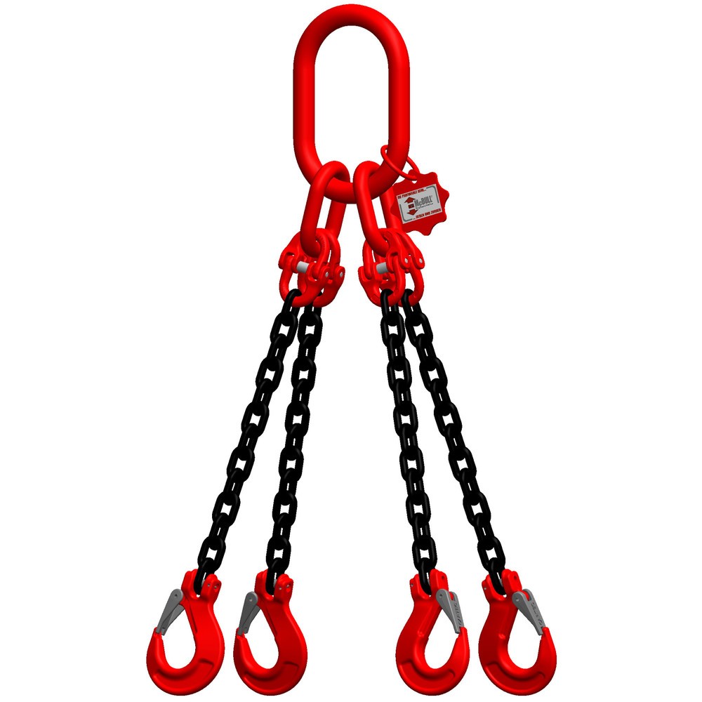Produktabbildung: McBULL® 4-Strang-Kettengehänge, GK8, Nutzlänge 1.000 mm, Tragkraft 2.360 kg