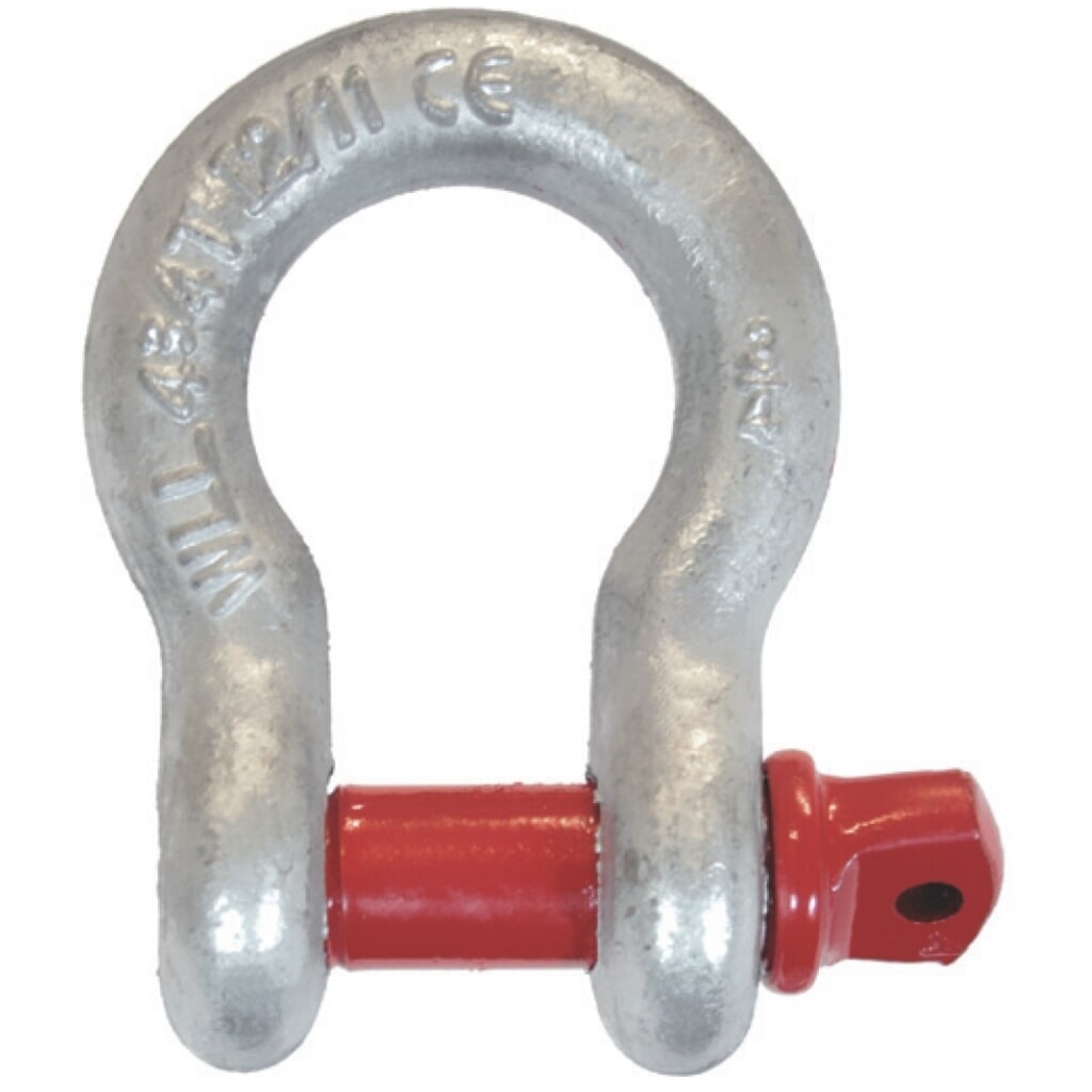 Produktabbildung: McBULL® Schäkel, hochfest, geschweifte Form, mit Augbolzen, Nenngröße 3/8", Tragkraft 1.000 kg