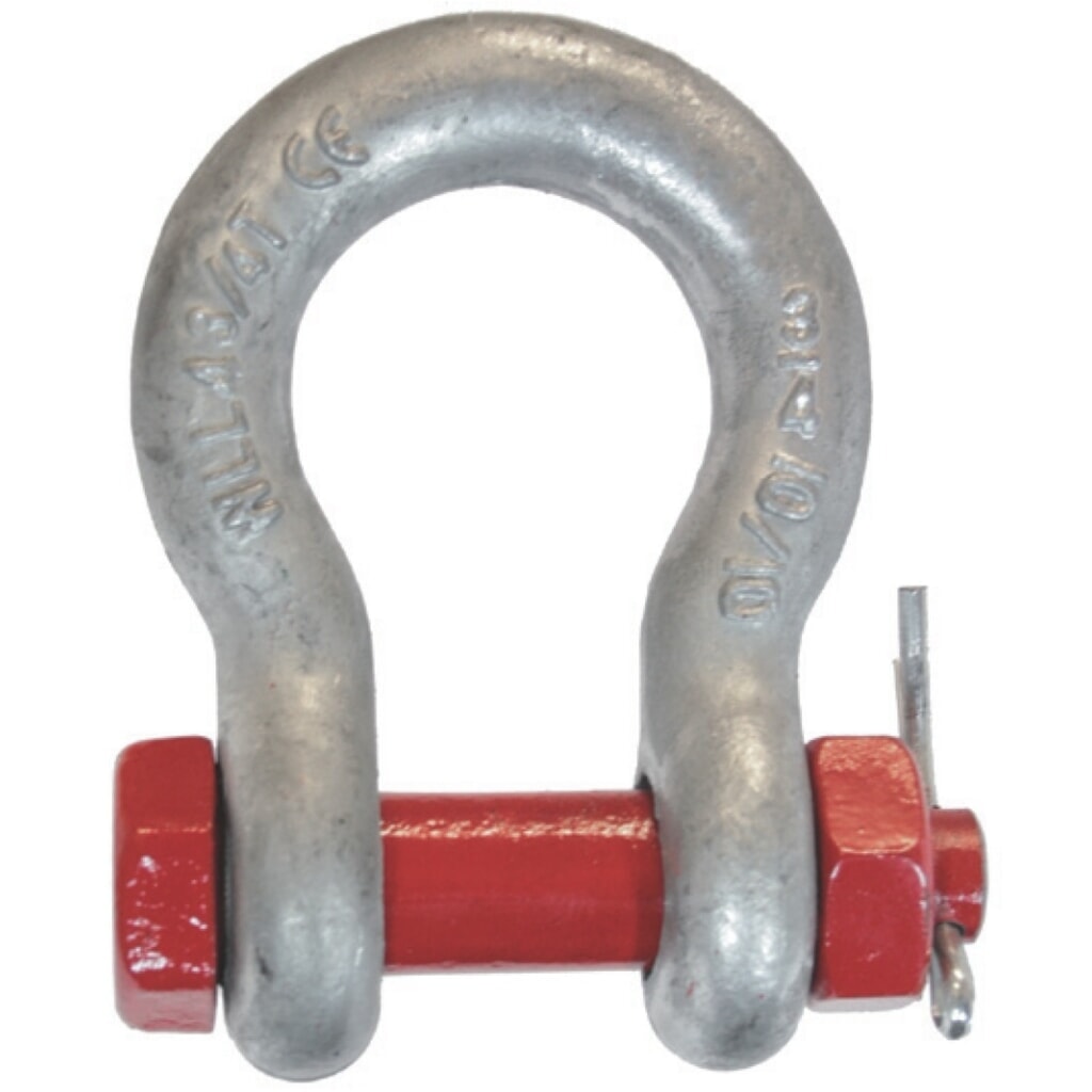 McBULL® Schäkel, hochfest, geschweifte Form, mit Mutter und Splint, Nenngröße 3/8", Tragkraft 1.000 kg Produktabbildung: McBULL® Schäkel, hochfest, geschweifte Form, mit Mutter und Splint, Nenngröße 3/8", Tragkraft 1.000 kg