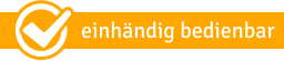einhändig bedienbar