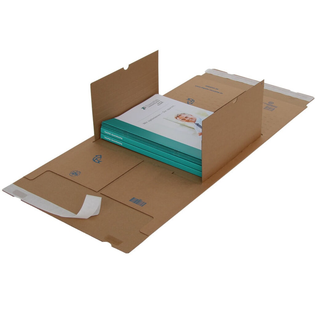 Medienverpackung Gigafix, 230 x 165 x 20-80 mm - braun, mit Aufreißperf. Produktabbildung: Medienverpackung Gigafix, 230 x 165 x 20-80 mm - braun, mit Aufreißperf.