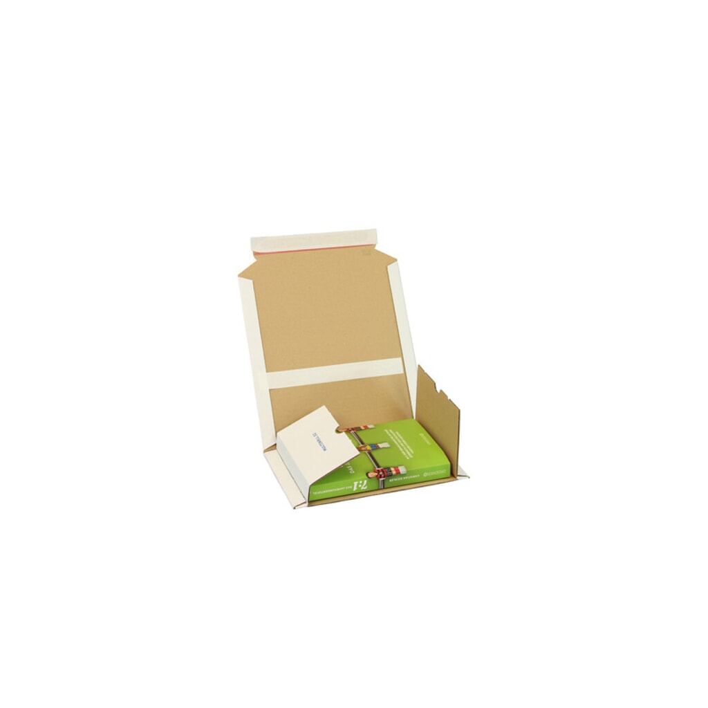 Produktabbildung: Medienverpackung Multiwell, 217 x 155 x 15 - 50 mm, weiß, DIN A5