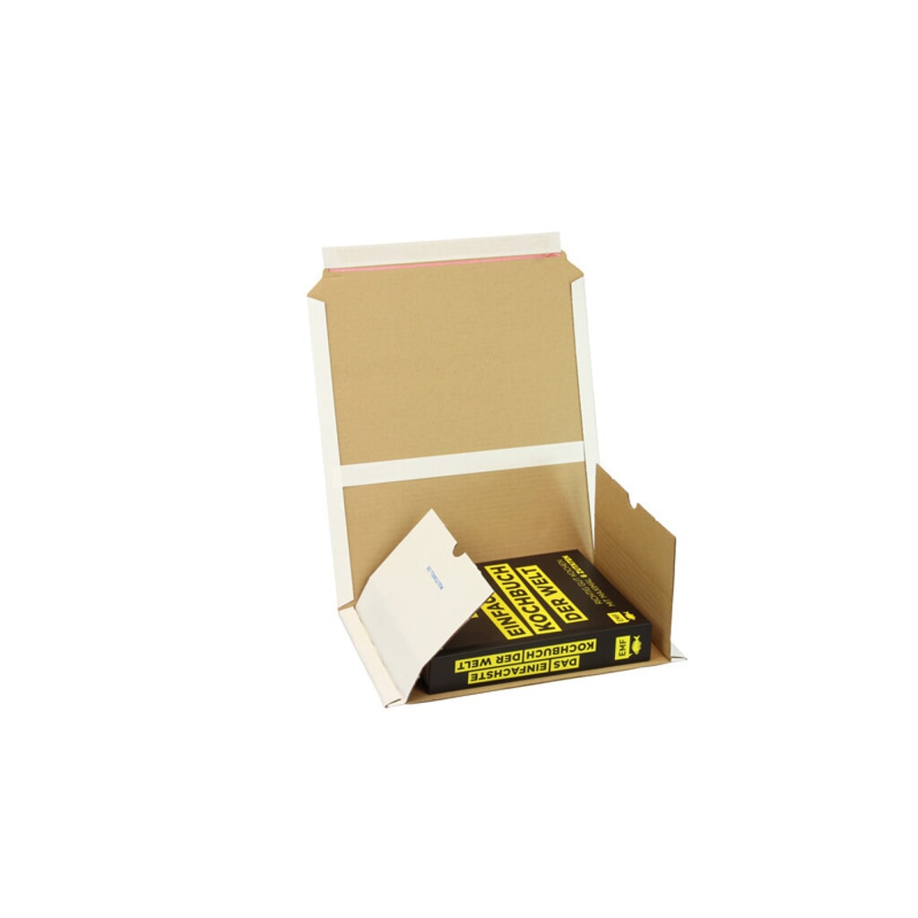 Medienverpackung Multiwell, 302 x 215 x 23 - 73 mm, weiß, DIN A4 Produktabbildung: Medienverpackung Multiwell, 302 x 215 x 23 - 73 mm, weiß, DIN A4