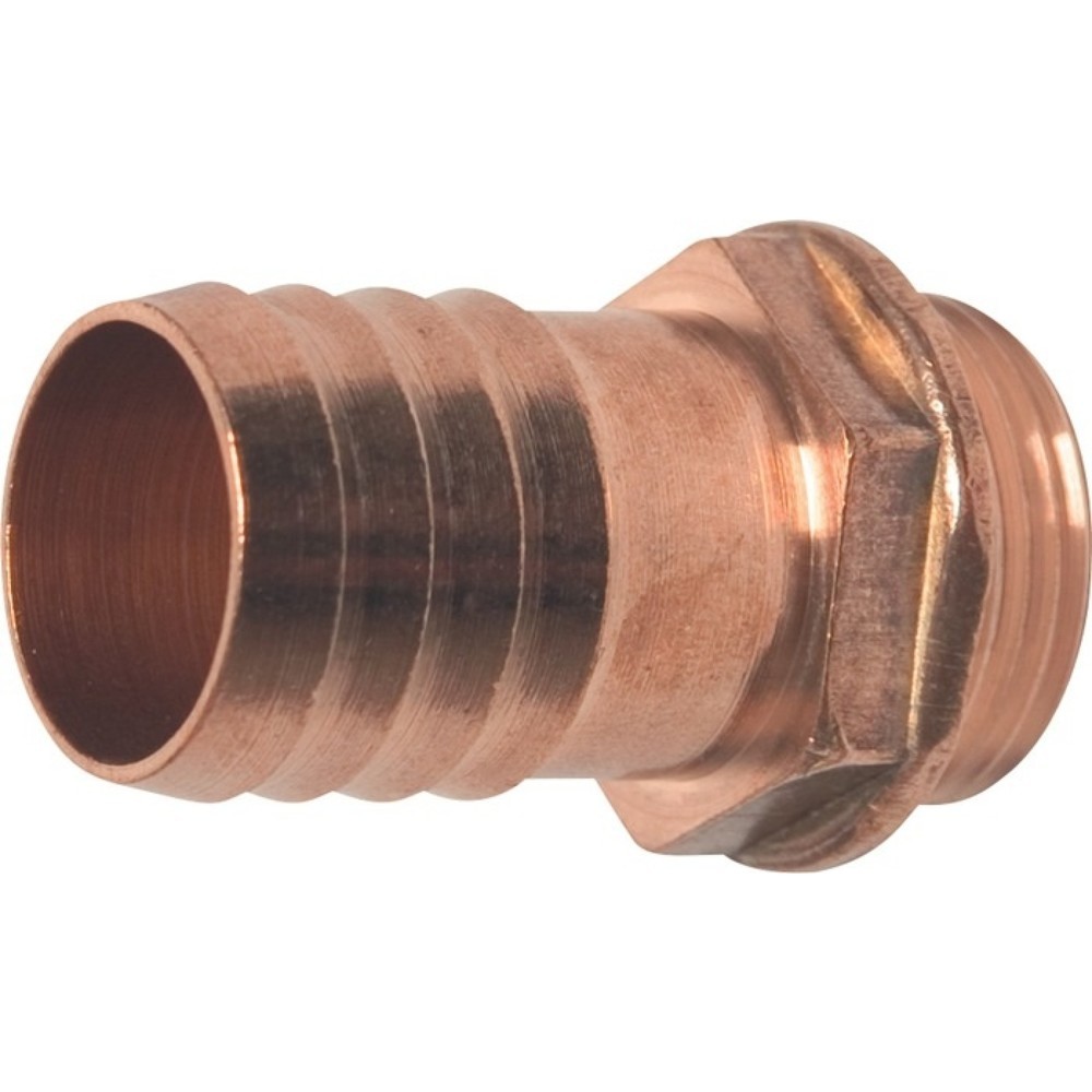 Produktabbildung: MEGA Schlauchtülle, Messing Schlauchgröße 19 mm, Außengewinde 3/4 ″
