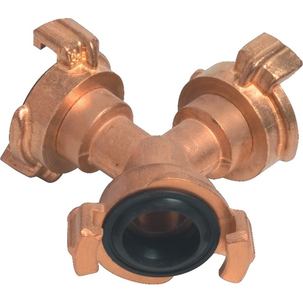 MEGA Y-Stück Schnellkupplung, Messing Schlauchgröße 9,5-38 mm Produktabbildung: MEGA Y-Stück Schnellkupplung, Messing Schlauchgröße 9,5-38 mm