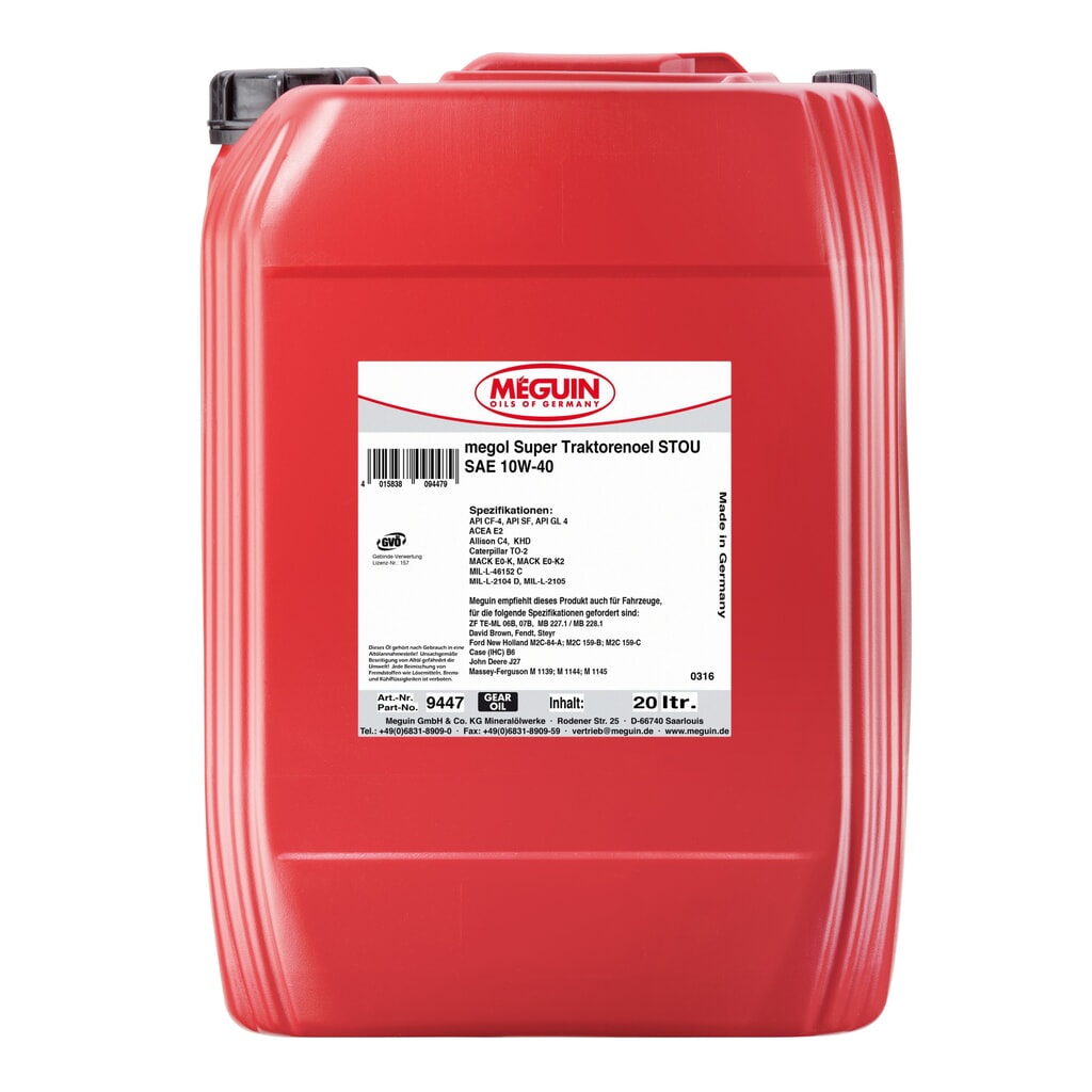 MEGUIN Super Traktorenoel STOU SAE 10W-40 20 l Produktabbildung: MEGUIN Super Traktorenoel STOU SAE 10W-40 20 l