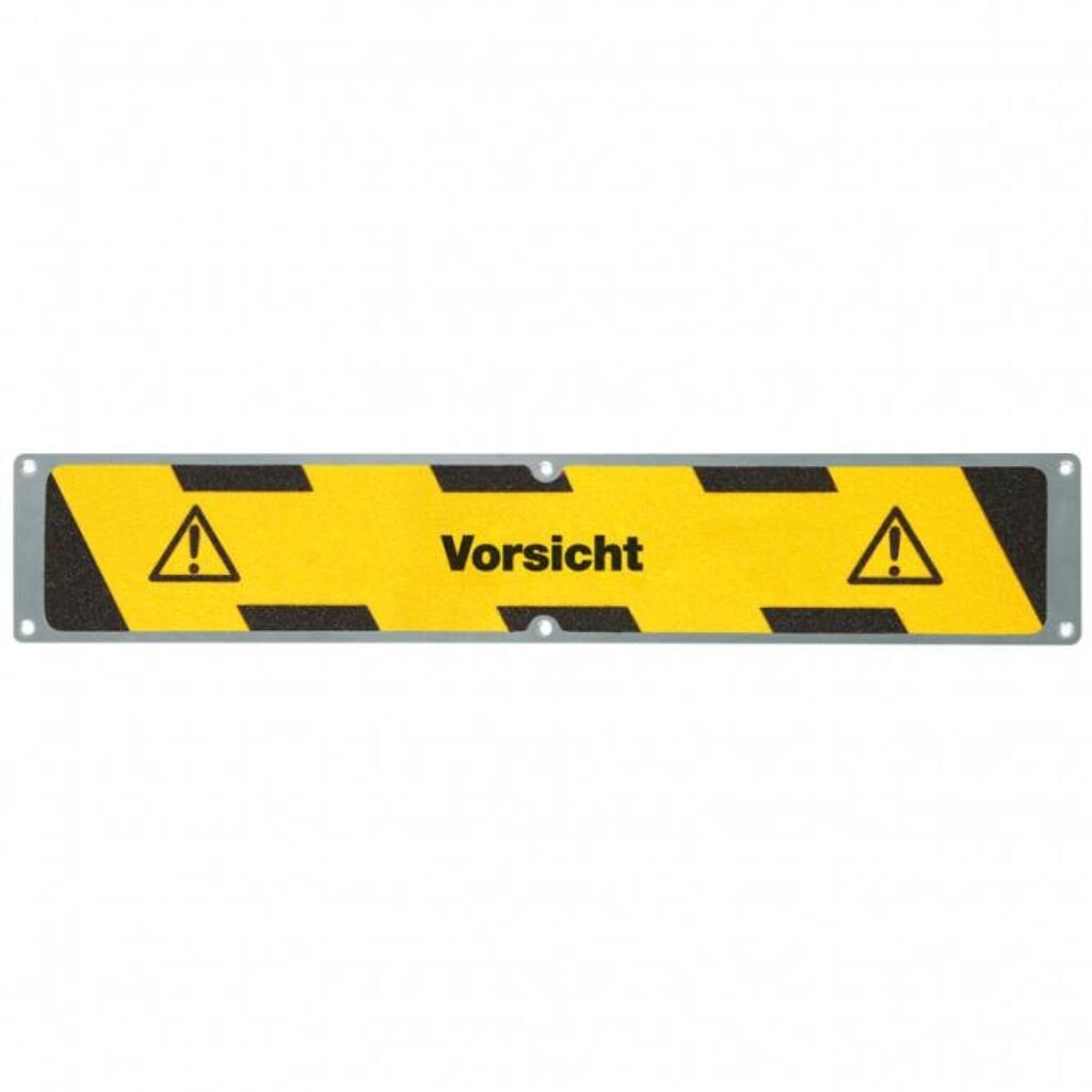 Anti-Rutschplatte "Vorsicht", LxB 635 x 114 mm Produktabbildung: Anti-Rutschplatte "Vorsicht", LxB 635 x 114 mm