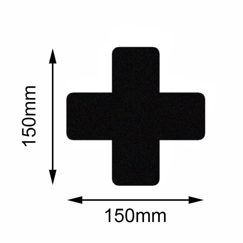 Mehlhose Bodenmarkierer Safety Kreuz, schwarz, 50 x 150 mm, 10 Stk/VE Produktabbildung: Mehlhose Bodenmarkierer Safety Kreuz, schwarz, 50 x 150 mm, 10 Stk/VE