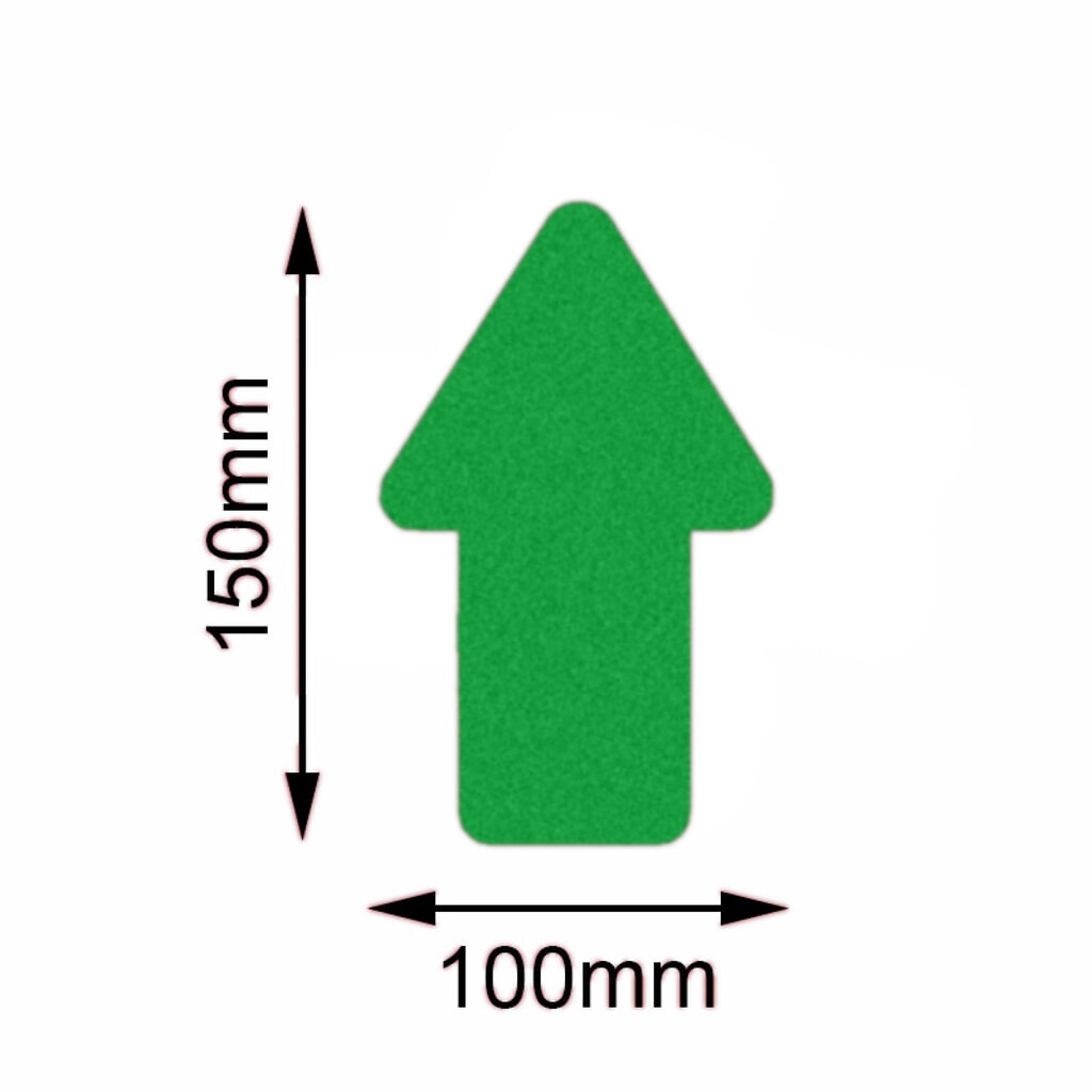 Mehlhose Bodenmarkierer Safety Pfeil, grün, 100 x 150 mm, 10 Stk/VE Produktabbildung: Mehlhose Bodenmarkierer Safety Pfeil, grün, 100 x 150 mm, 10 Stk/VE