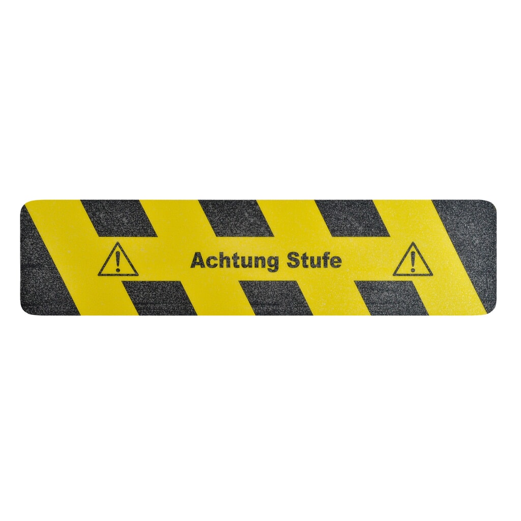 m2-Antirutschbelag™ 'Achtung Stufe', LxB 610 x 150 mm Produktabbildung: m2-Antirutschbelag™ 'Achtung Stufe', LxB 610 x 150 mm