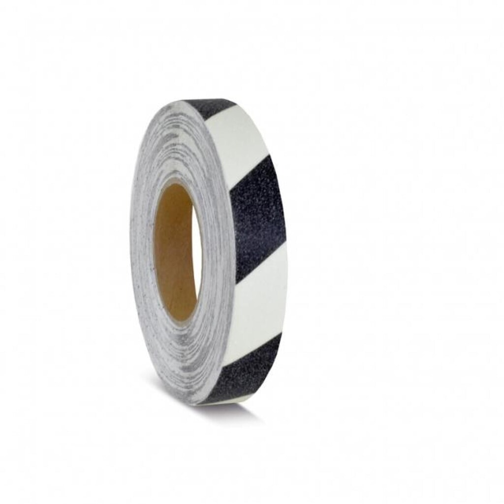 Produktabbildung: m2-Antirutschbelag™ nachleuchtend-schwarz, Rolle, LxB 18,3 m x 25 mm