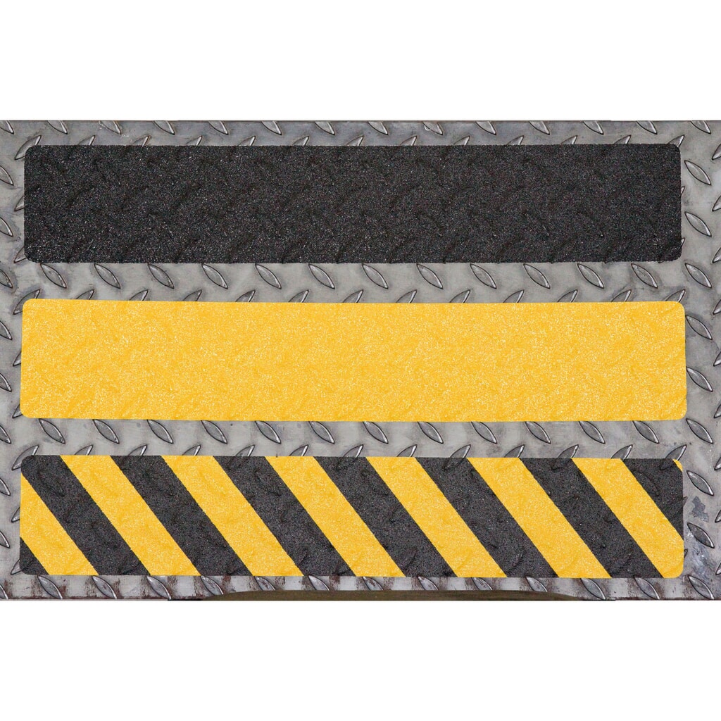 Mehlhose m2-Antirutschbelag™, verformbar, 10 Stk, LxB 610 x 150 mm, schwarz-gelb Produktabbildung: Mehlhose m2-Antirutschbelag™, verformbar, 10 Stk, LxB 610 x 150 mm, schwarz-gelb