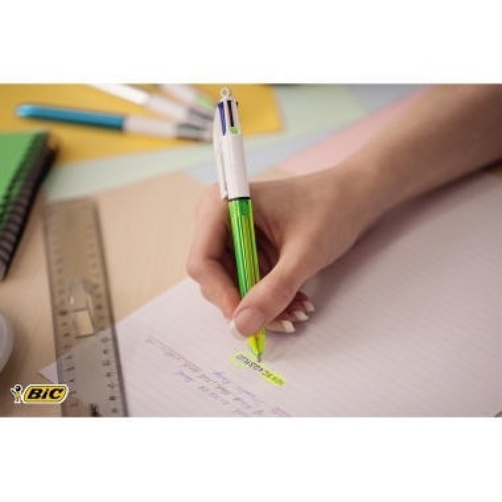 Produktabbildung Nr. 5: BIC Vierfarbkugelschreiber 4Colours Fluo 933948 bl/sw/rt/neon.ge