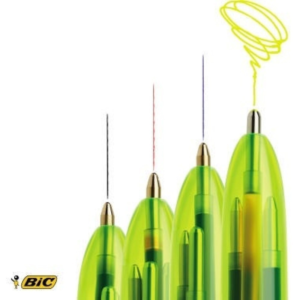 Produktabbildung Nr. 6: BIC Vierfarbkugelschreiber 4Colours Fluo 933948 bl/sw/rt/neon.ge