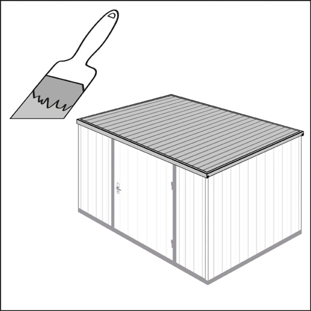 Produktabbildung: Mehrpreis Dachoberflächenlackierung für MC, MCI, ST, STI, RB und GM 2 m