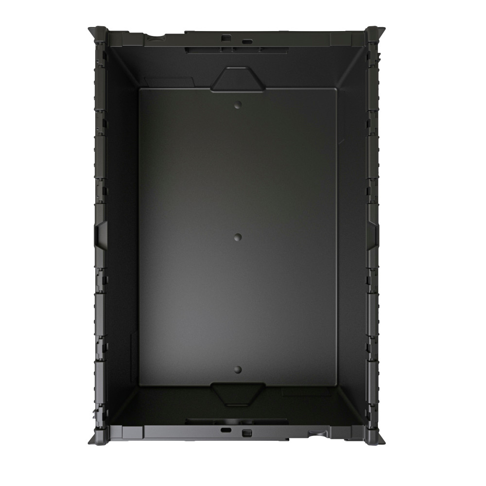 Produktabbildung Nr. 3: Alpha Eurobox aus PP-Regranulat mit Klappdeckel, schwarz, 77 Liter, HxBxT 400 x 600 x 400 mm