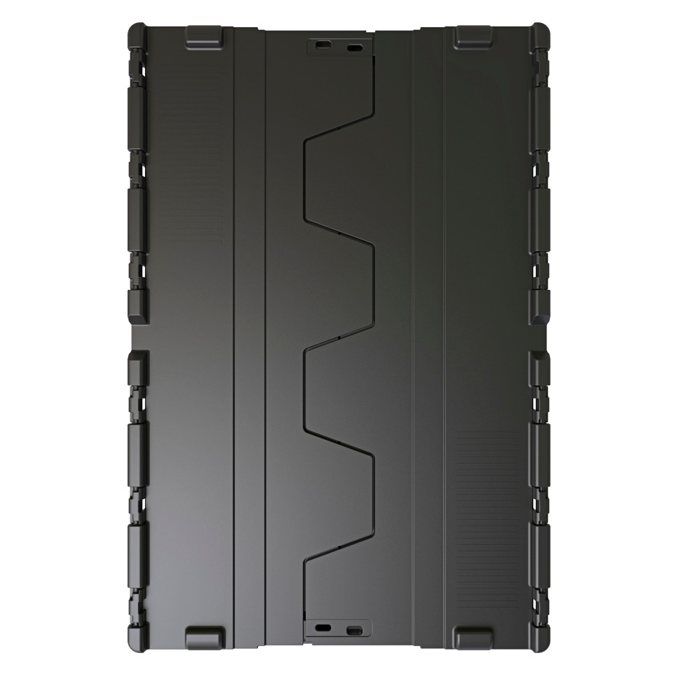 Produktabbildung Nr. 4: Alpha Eurobox aus PP-Regranulat mit Klappdeckel, schwarz, 77 Liter, HxBxT 400 x 600 x 400 mm