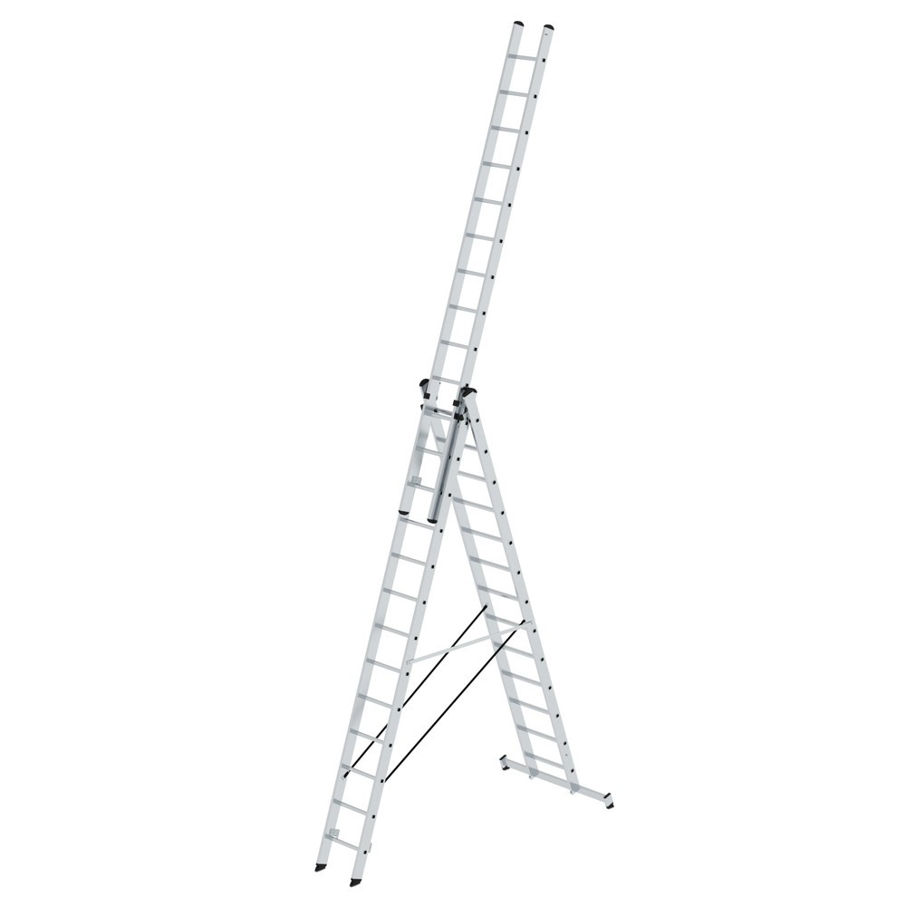 Produktabbildung Nr. 1: Mehrzweckleiter 3-teilig mit nivello®-Traverse 3x13 Sprossen