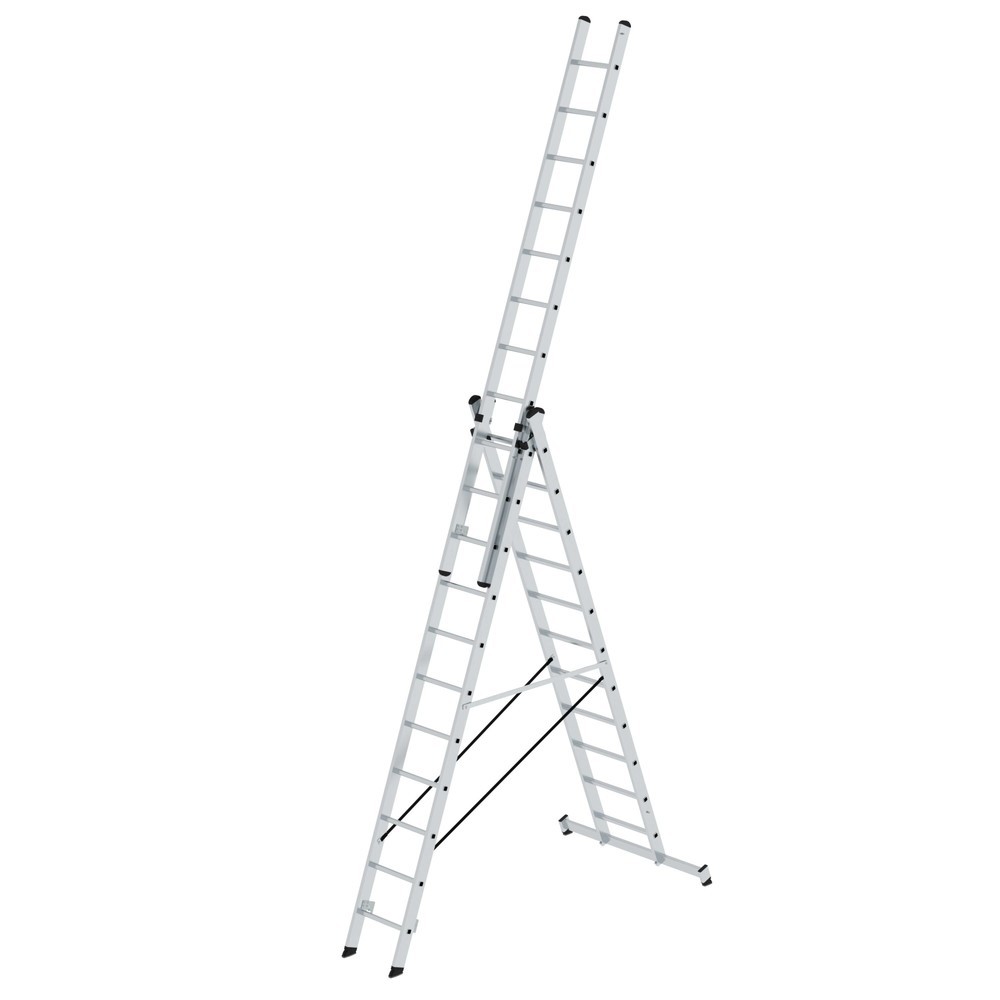 Produktabbildung Nr. 1: Mehrzweckleiter 3-teilig mit nivello®-Traverse 3x11 Sprossen