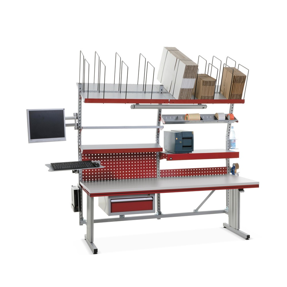 Imagen del producto: Rocholz mesa de embalaje ajustable en altura eléctricamente FLEX Premium, equipamiento completo, Al x An x F 720-1.120 x 2.000 x 800 mm