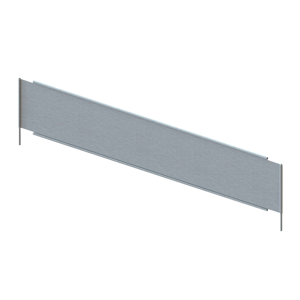Produktabbildung: META Fachteiler, HxT 150 x 600 mm, mit Sicherheitsbügel