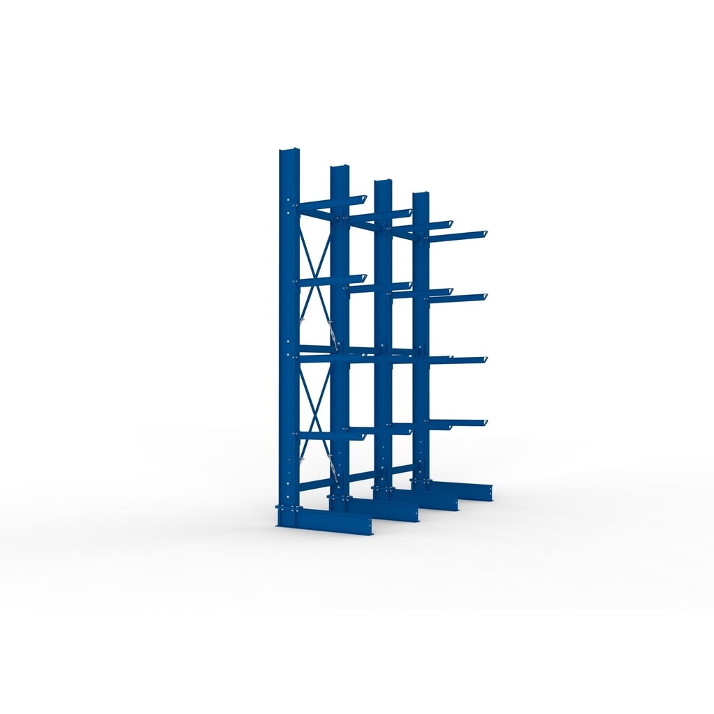 META Komplettpaket Schwerlast-Kragarmregal, einseitig, Tragkraft pro Arm 630 kg, HxBxT 4.000 x 3.100 x 1.155 mm, 4 Ständer Produktabbildung Nr. 4: META Komplettpaket Schwerlast-Kragarmregal, einseitig, Tragkraft pro Arm 630 kg, HxBxT 4.000 x 3.100 x 1.155 mm, 4 Ständer