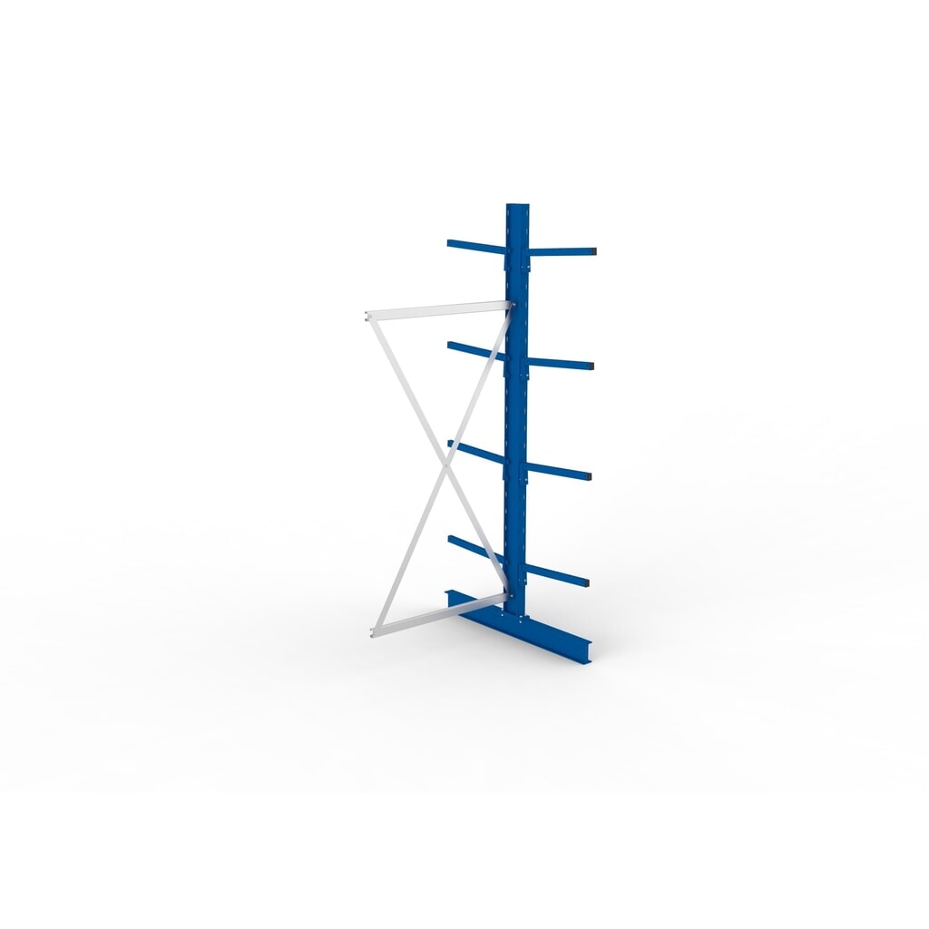 META Kragarmregal Anbaufeld, doppelseitig, Tragkraft pro Arm 175 kg, HxBxT 2.500 x 1.030 x 1.220 mm Produktabbildung Nr. 4: META Kragarmregal Anbaufeld, doppelseitig, Tragkraft pro Arm 175 kg, HxBxT 2.500 x 1.030 x 1.220 mm