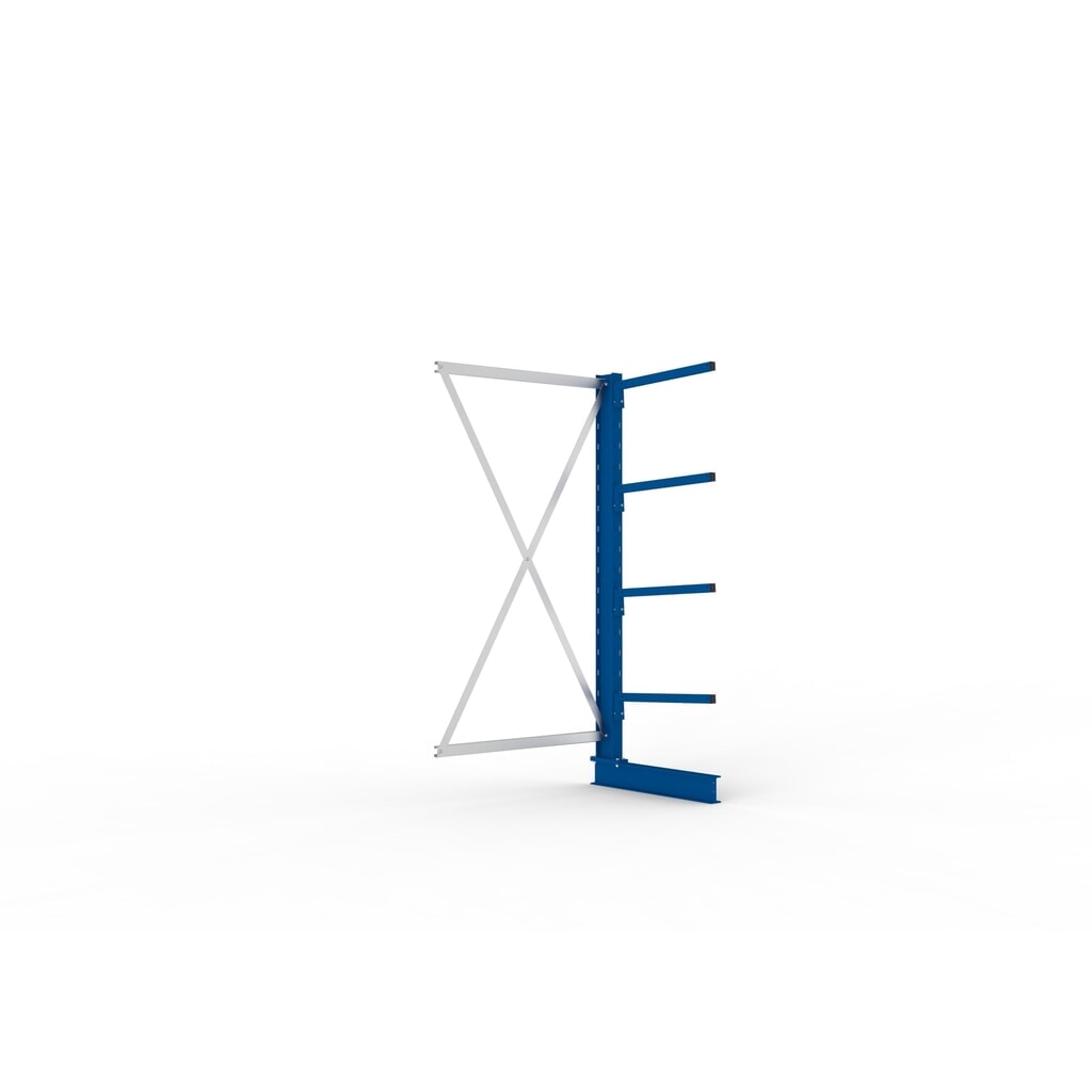Produktabbildung: META Kragarmregal Anbaufeld, einseitig, Tragkraft pro Arm 140 kg, HxBxT 2.000 x 1.094 x 810 mm