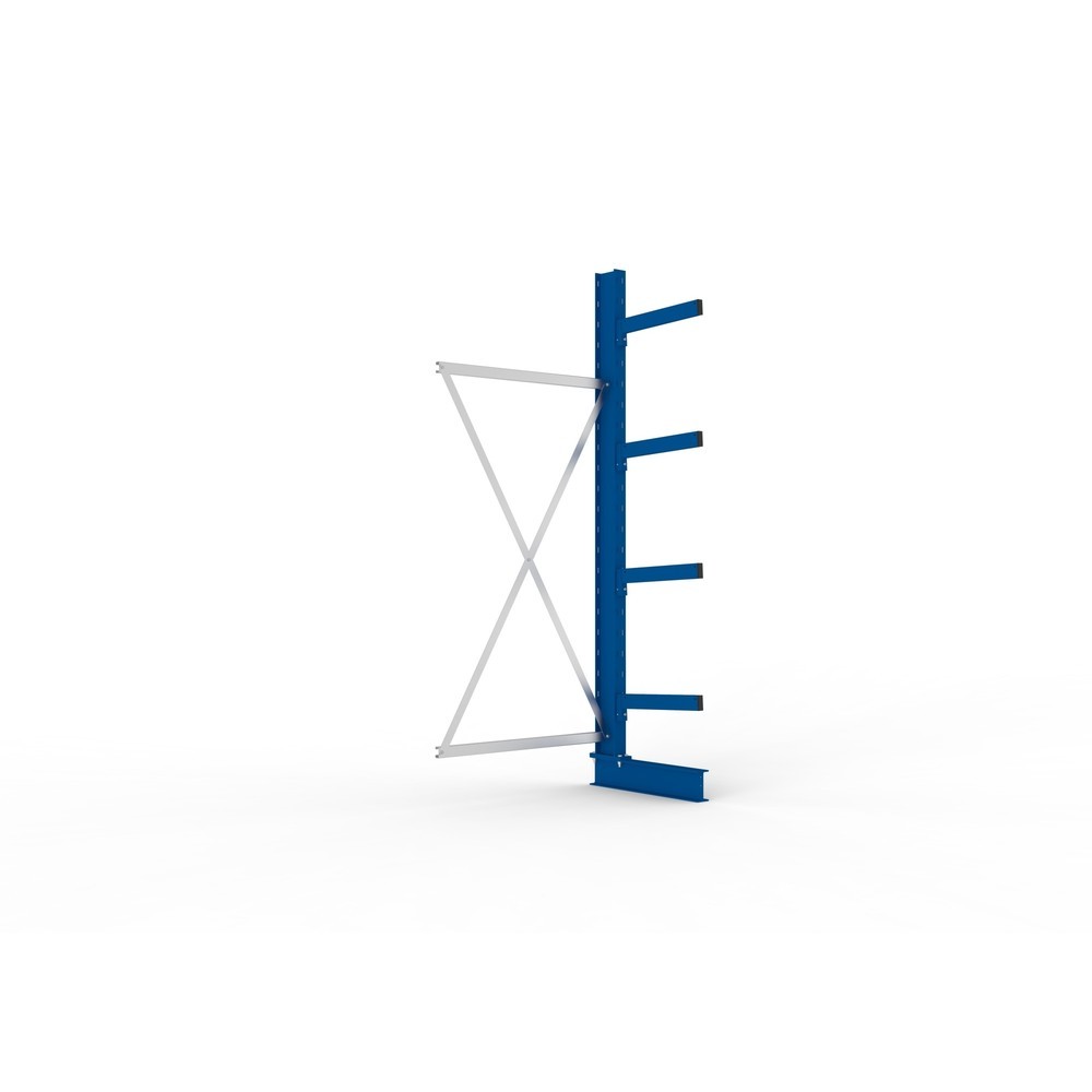 Produktabbildung: META Kragarmregal Anbaufeld, einseitig, Tragkraft pro Arm 430 kg, HxBxT 2.500 x 1.030 x 730 mm