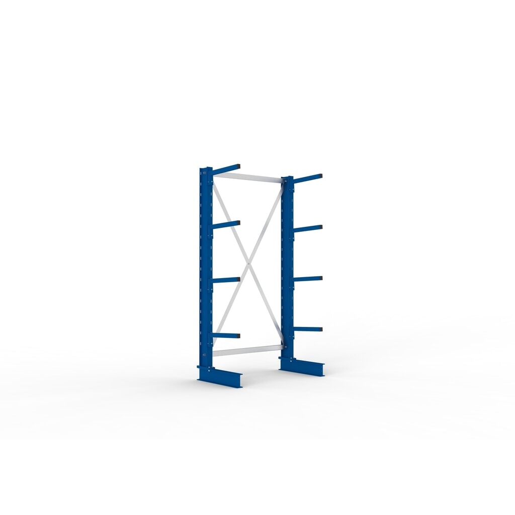 META Kragarmregal Grundfeld, einseitig, Tragkraft pro Arm 220 kg, HxBxT 2.000 x 1.094 x 610 mm Produktabbildung: META Kragarmregal Grundfeld, einseitig, Tragkraft pro Arm 220 kg, HxBxT 2.000 x 1.094 x 610 mm