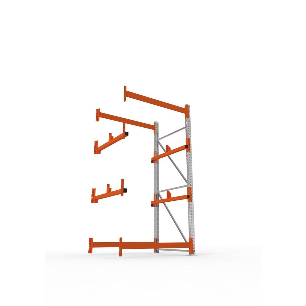 Produktabbildung Nr. 3: META MULTIPAL Kabeltrommelregal Typ 1, AF, HxBxT 2.700 x 1.300 x 1.100 mm, verzinkt, RAL 2001 rotorange, mit 2 Trommelaufnahmen, ohne Achsen, mit Kabeltrommelauflage
