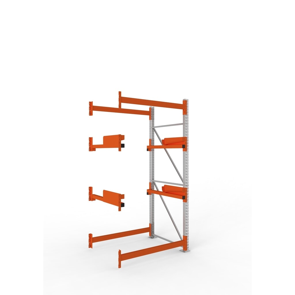 META MULTIPAL Kabeltrommelregal Typ 2, AF, HxBxT 2.700 x 1.300 x 1.100 mm, verzinkt, RAL 2001 rotorange, mit 2 Trommelaufnahmen, ohne Achsen, mit Kabeltrommelauflage Produktabbildung: META MULTIPAL Kabeltrommelregal Typ 2, AF, HxBxT 2.700 x 1.300 x 1.100 mm, verzinkt, RAL 2001 rotorange, mit 2 Trommelaufnahmen, ohne Achsen, mit Kabeltrommelauflage