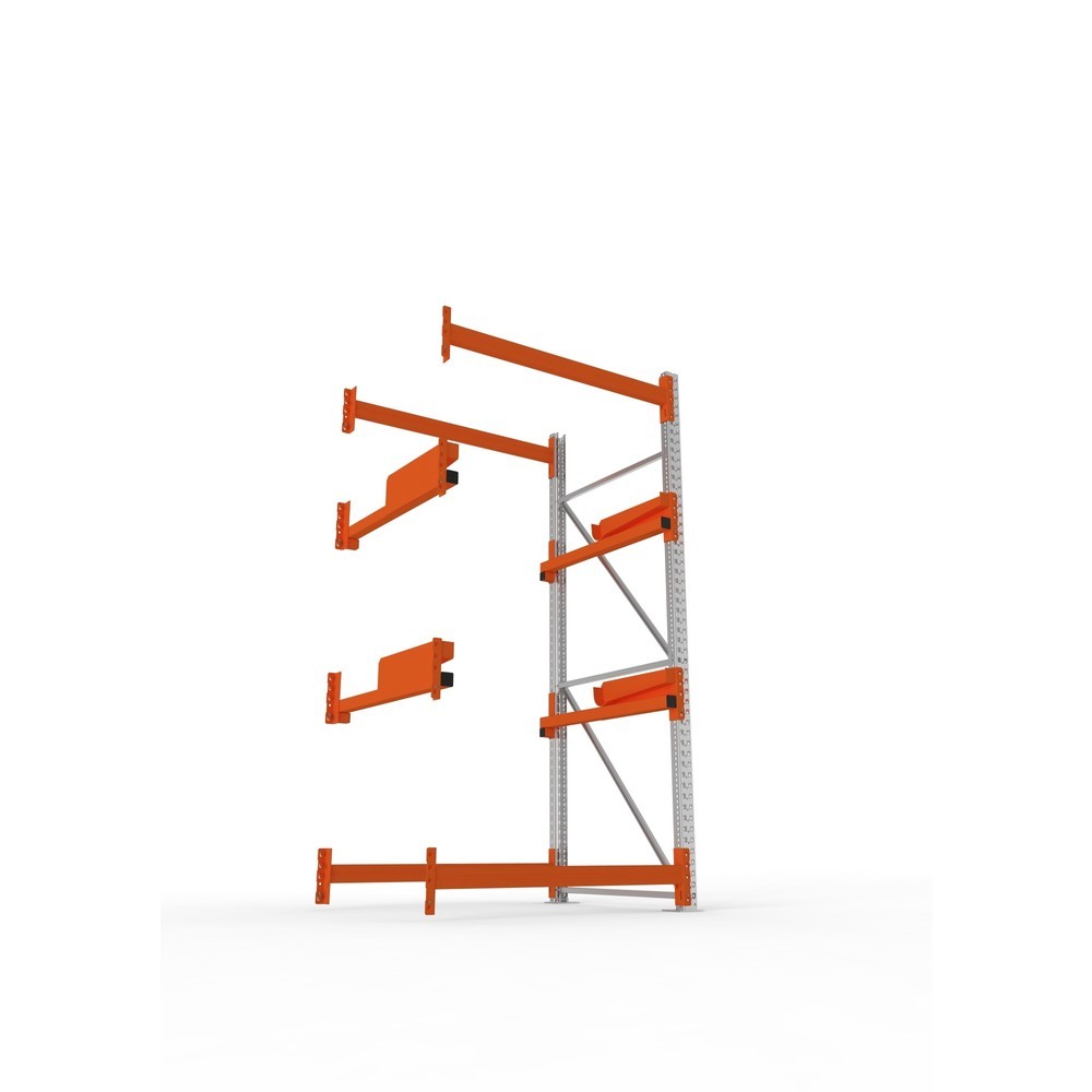 Produktabbildung Nr. 3: META MULTIPAL Kabeltrommelregal Typ 2, AF, HxBxT 2.700 x 1.300 x 1.100 mm, verzinkt, RAL 2001 rotorange, mit 2 Trommelaufnahmen, ohne Achsen, mit Kabeltrommelauflage