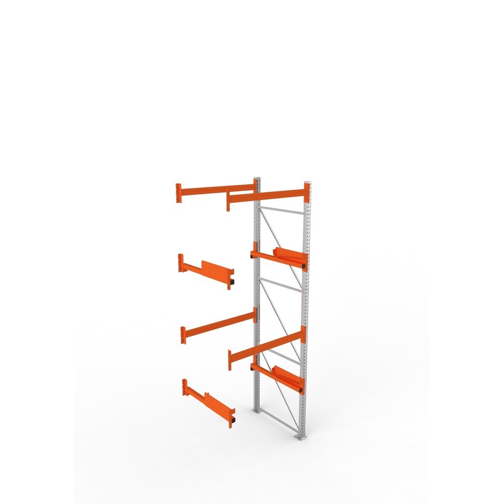 Produktabbildung Nr. 2: META MULTIPAL Kabeltrommelregal Typ 2, AF, HxBxT 3.800 x 1.300 x 1.100 mm, verzinkt, RAL 2001 rotorange, mit 2 Trommelaufnahmen, ohne Achsen, mit Kabeltrommelauflage