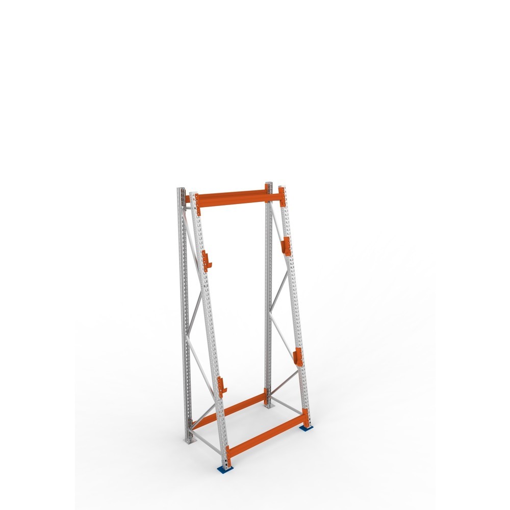 Produktabbildung Nr. 2: META MULTIPAL Kabeltrommelregal Typ 3, GF, HxBxT 3.300 x 1.300 x 900, komplett für 2 Achsen, verzinkt, RAL 2001 rotorange, A-Ständer