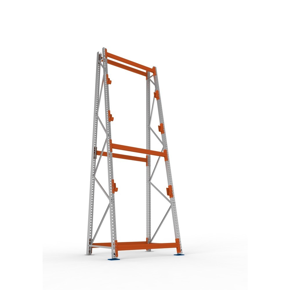 Produktabbildung Nr. 3: META MULTIPAL Kabeltrommelregal Typ 3, GF, HxBxT 4.400 x 1.300 x 1.100 mm, komplett für 3 Achsen, verzinkt, RAL 2001 rotorange, A-Ständer