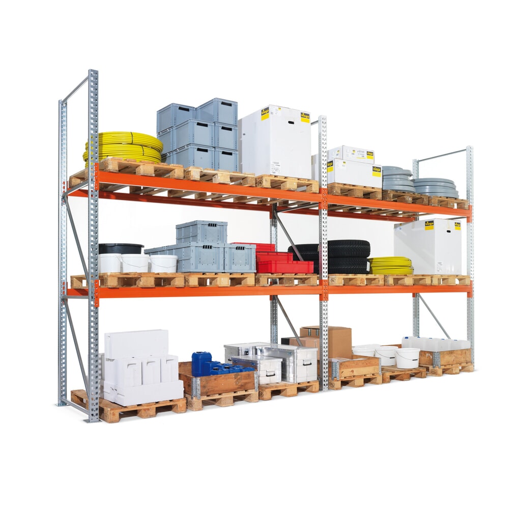 META MULTIPAL Palettenregal , Fachlast 2910 kg, 12 Palettenplätze, 3,8 m Höhe, 1 Feld Produktabbildung Nr. 2: META MULTIPAL Palettenregal , Fachlast 2910 kg, 12 Palettenplätze, 3,8 m Höhe, 1 Feld