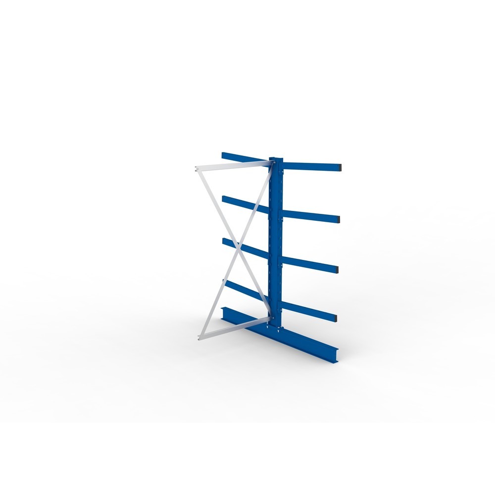 N° de l'image du produit 2 : Travée auxiliaire de rayonnage cantilever META, double accès, capacité de charge par bras jusqu'à 250 kg, H x l x P 2 000 x 1 030 x 1 840 mm