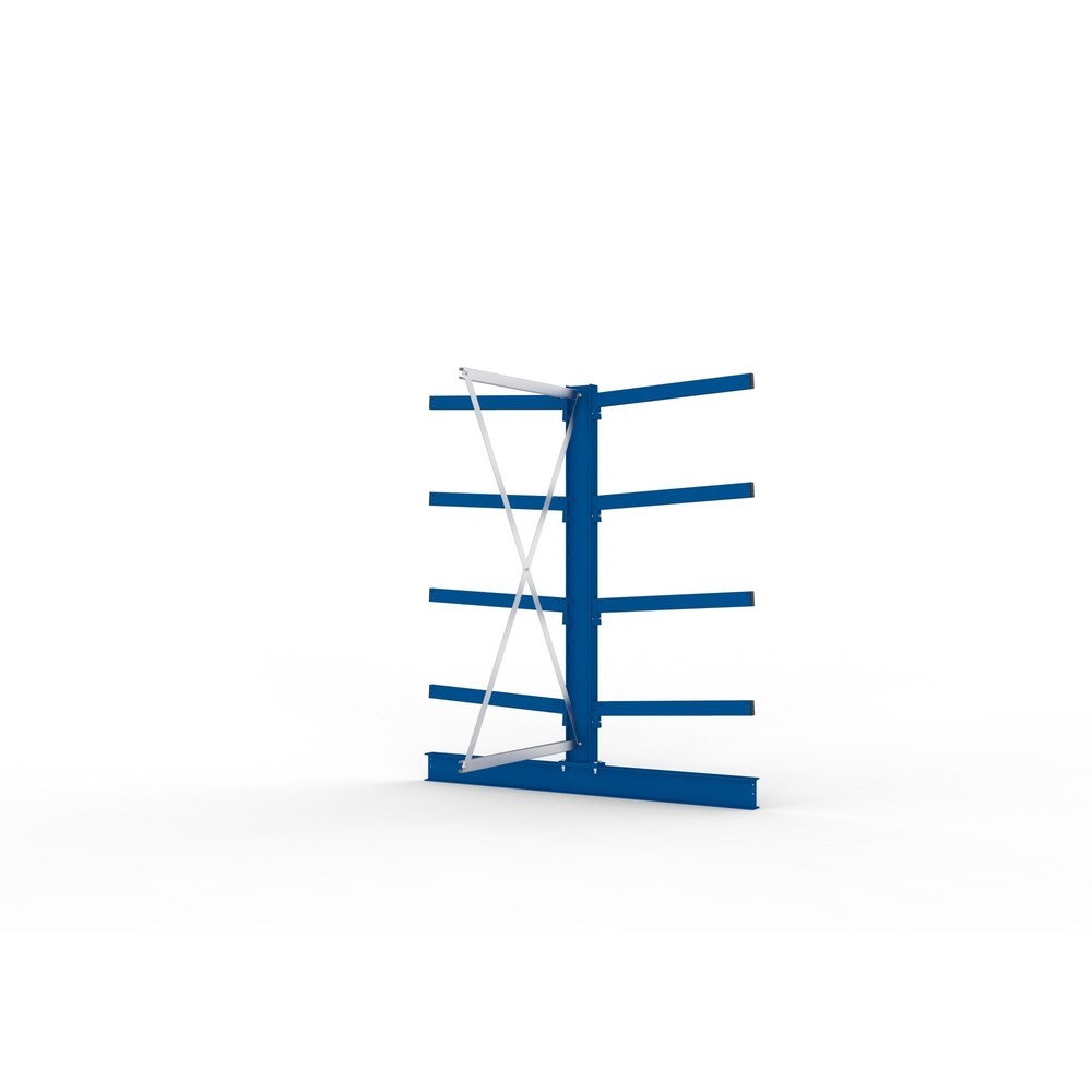 N° de l'image du produit 4 : Travée auxiliaire de rayonnage cantilever META, double accès, capacité de charge par bras jusqu'à 250 kg, H x l x P 2 000 x 1 030 x 1 840 mm
