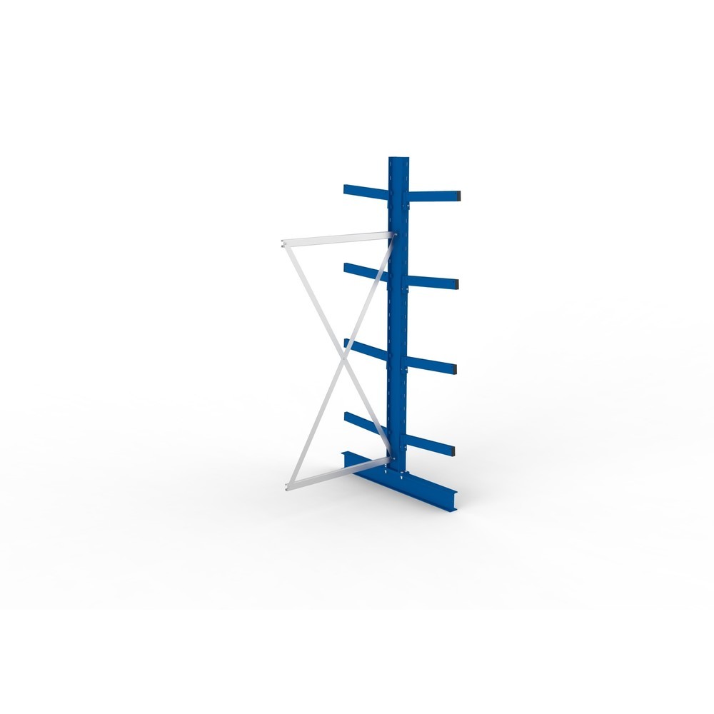 N° de l'image du produit 2 : Travée auxiliaire de rayonnage cantilever META, double accès, capacité de charge par bras jusqu'à 430 kg, H x l x P 2 500 x 1 030 x 1 240 mm