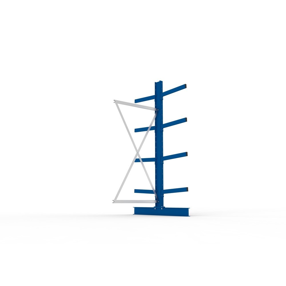 N° de l'image du produit 3 : Travée auxiliaire de rayonnage cantilever META, double accès, capacité de charge par bras jusqu'à 355 kg, H x l x P 2 500 x 1 030 x 1 440 mm